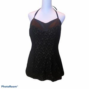 Lucy B-Vintage-Black Swimsuit One Piece-XL